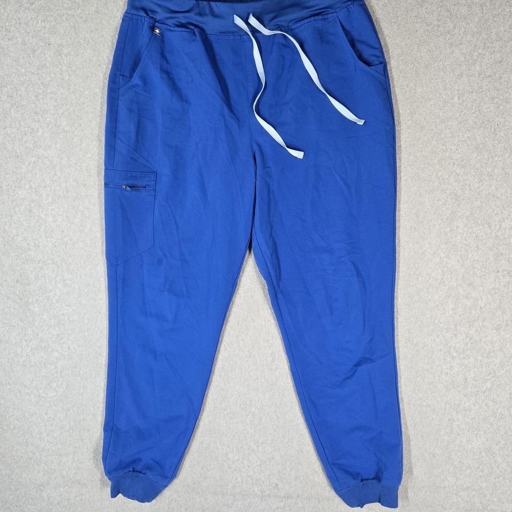 FIGS Women Scrub Pants XL/T Blue Cargo Zamora Technical Collection